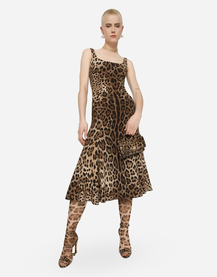 Leopard Print Midi Dress