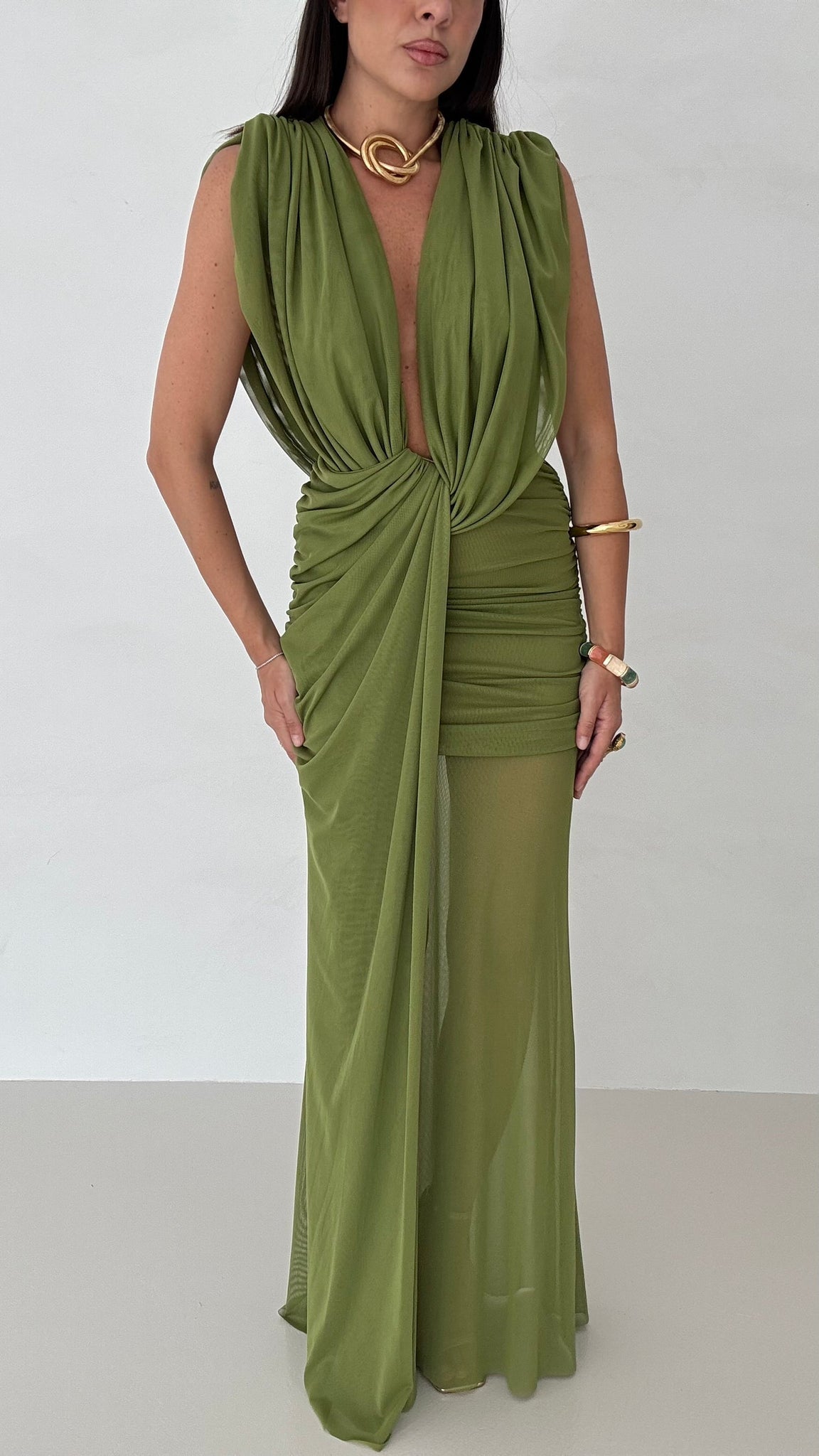 Draped Maxi Dress