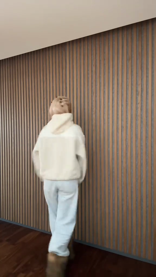 Off - White Hooded Quarter - Zip Sweatshirt