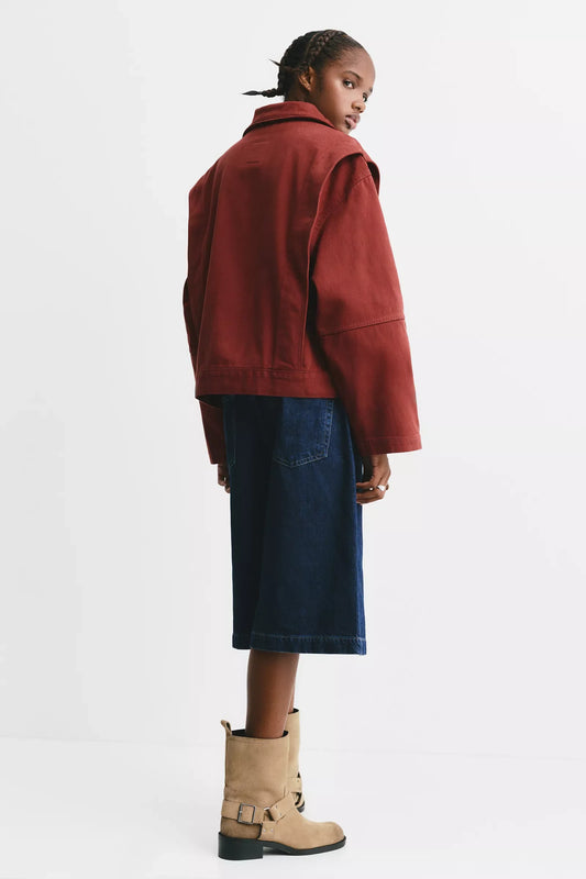 Burgundy Zip  Up Jacket