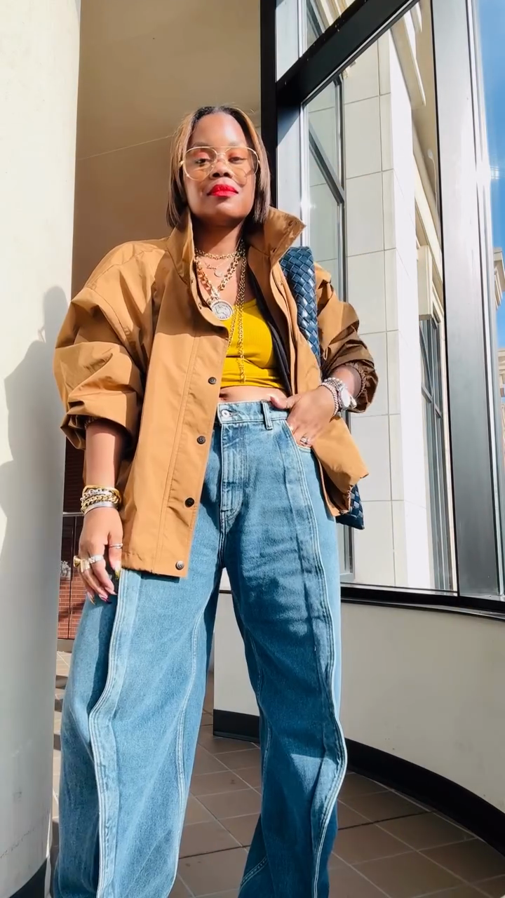 Oversized Khaki Utility Jacket