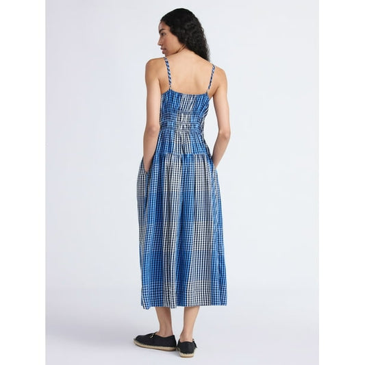 Gingham Check Midi Dress