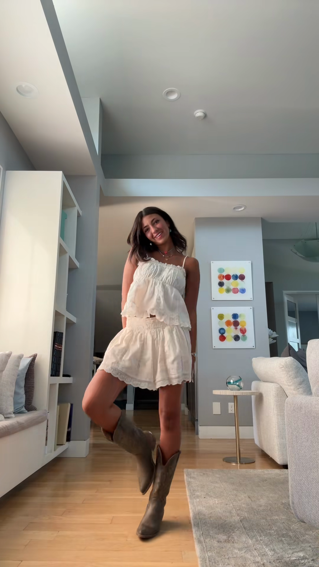 White Lace - Trimmed Two - Piece Set