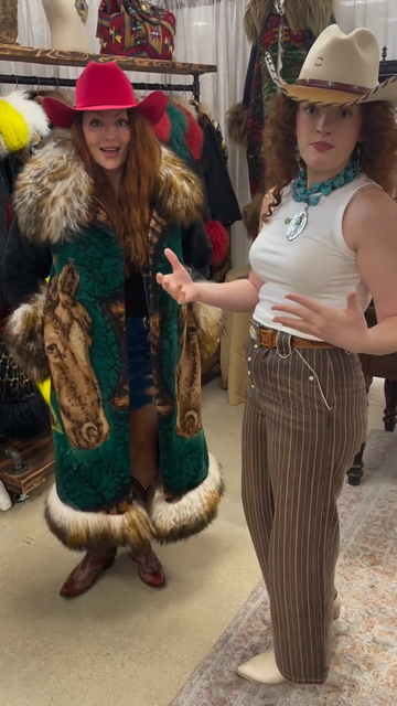 Western - Inspired Fur - Trimmed Coat