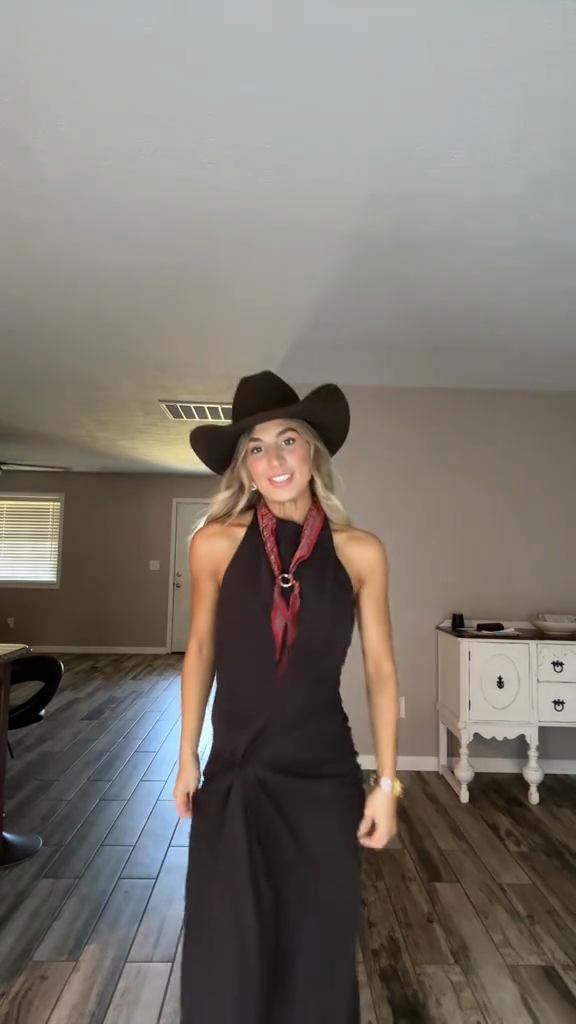 Black Halter Neck Maxi Dress