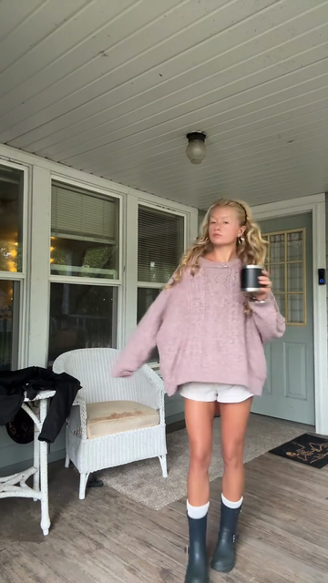 Casual Cable Knit Sweater