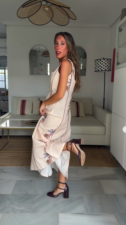 Elephant Print Maxi Dress