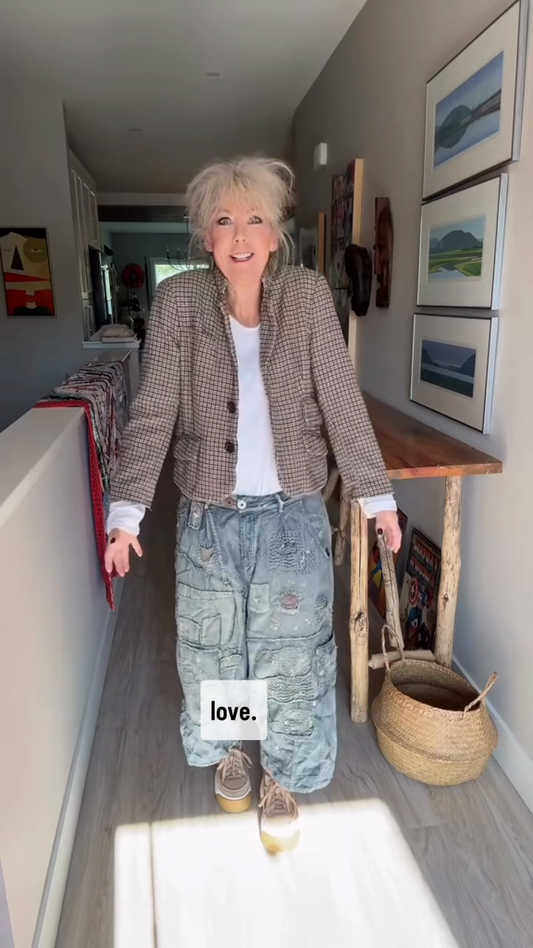 Patchwork - Detail Loose - Fit Jeans