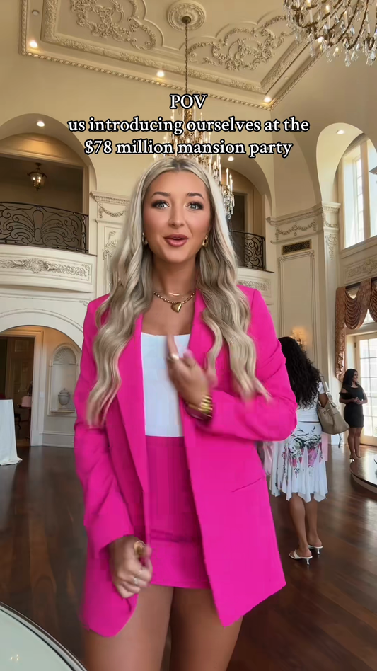 Hot Pink Blazer and Skirt Set