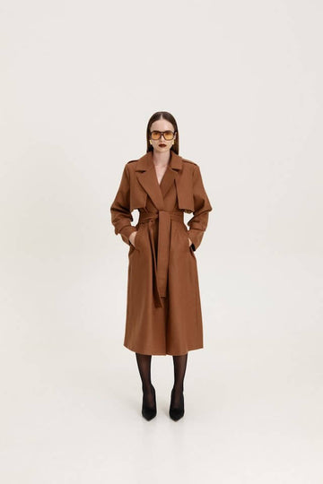 Chic Brown Trench Coat
