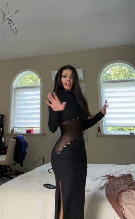 Black mesh panelled maxi skirt