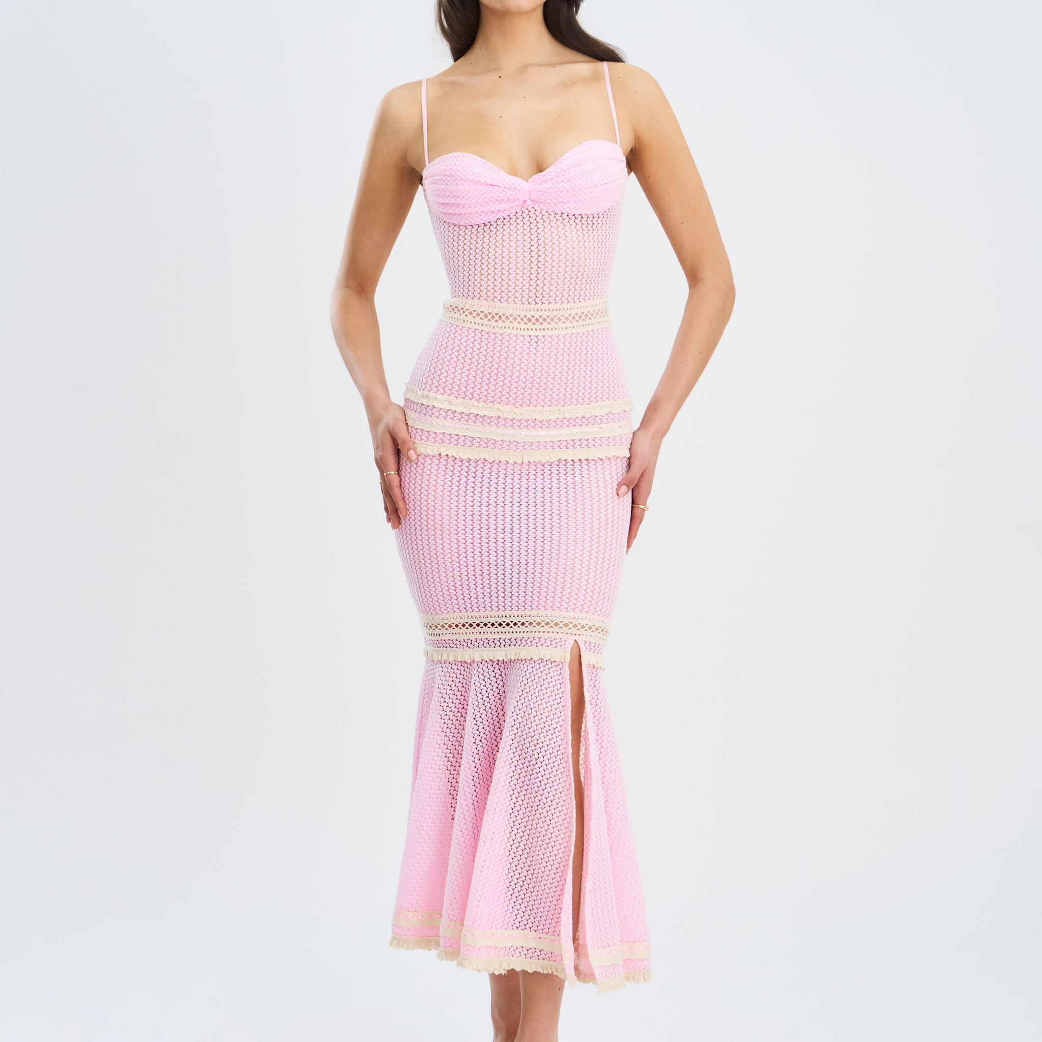 Pink Crochet Mermaid - Style Dress