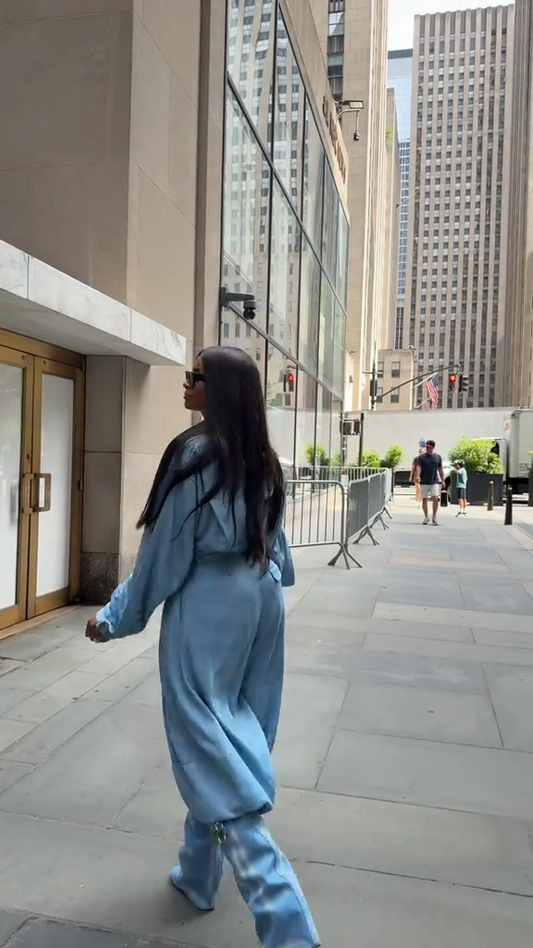 Light blue denim casual wear