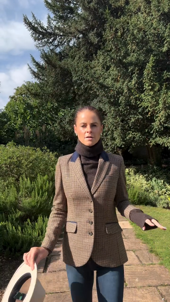 Brown Checkered Blazer