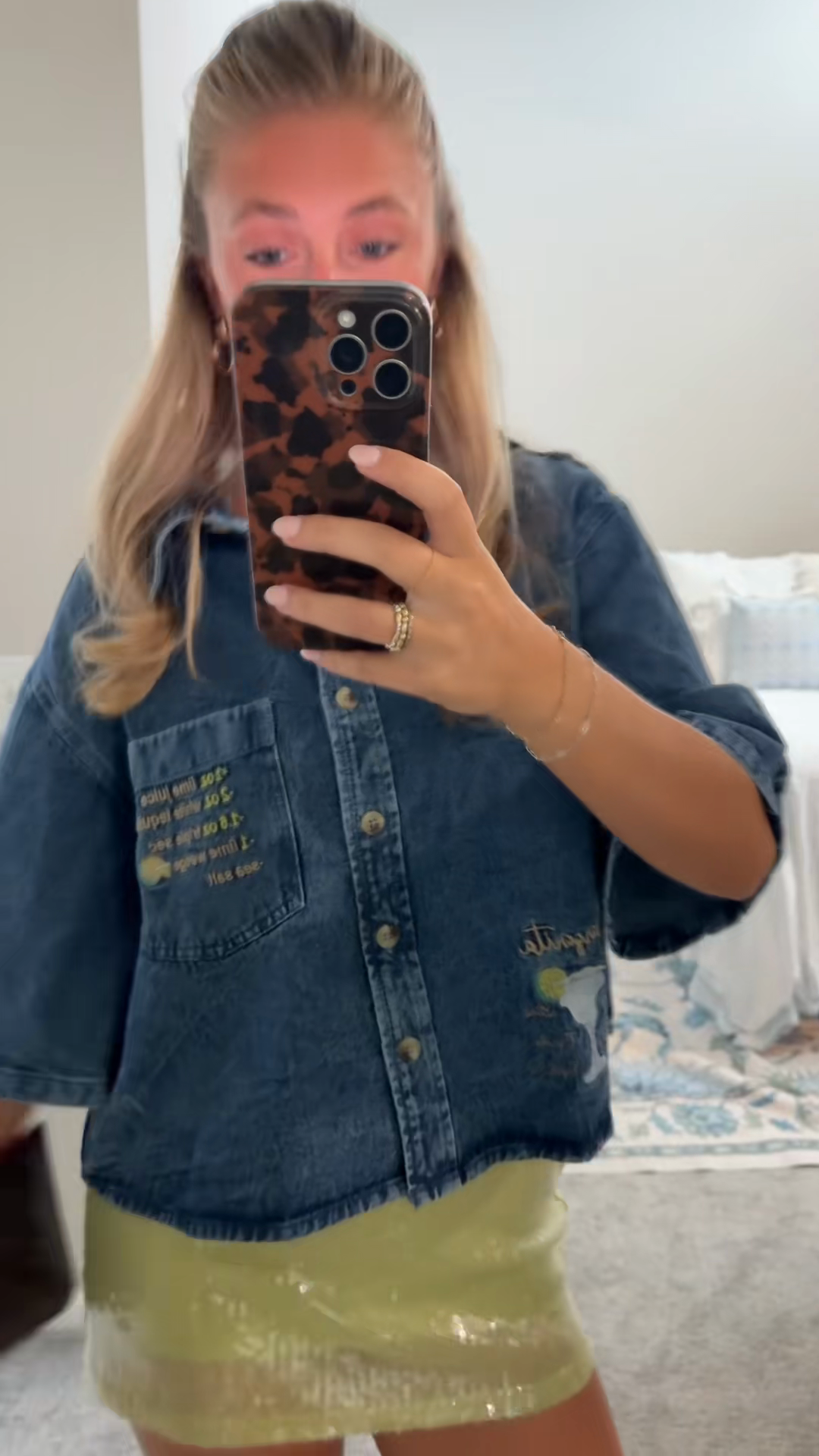 Oversized Denim Button - Up Jacket