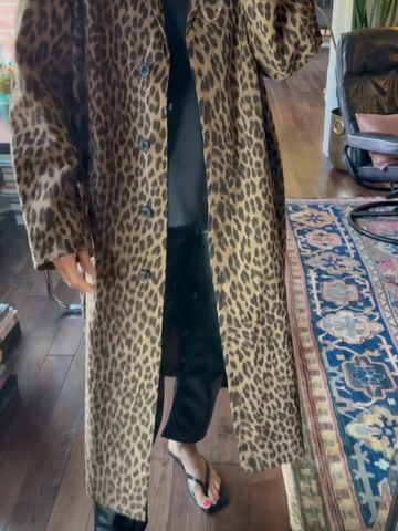 Leopard - Print Long Coat