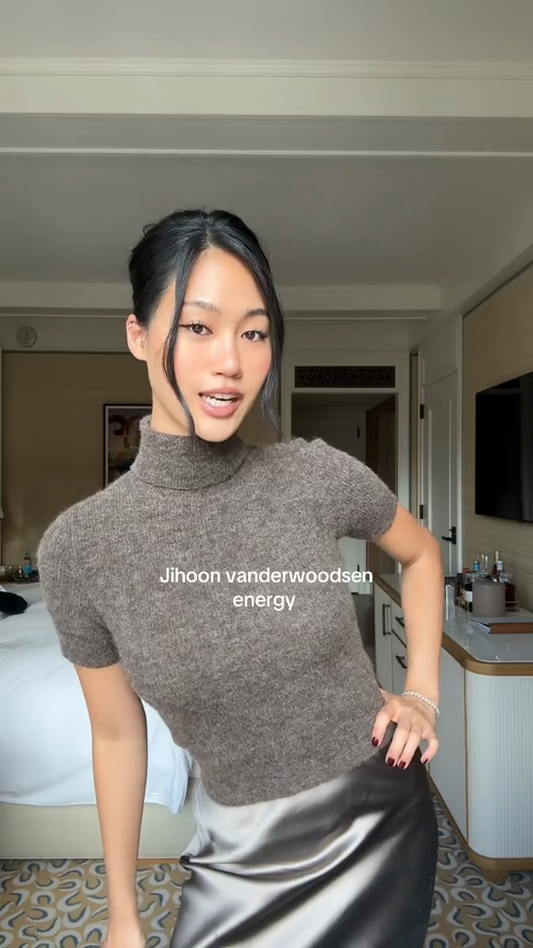 Fashionable SatinMaxi Skirt Suit