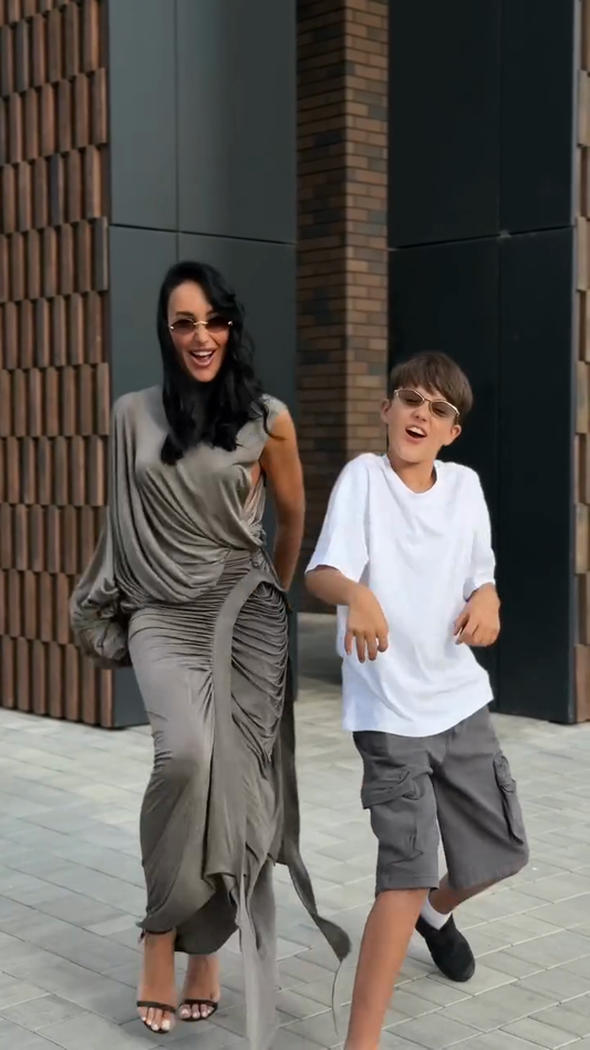 Asymmetric Ruched One - Shoulder Maxi Dress