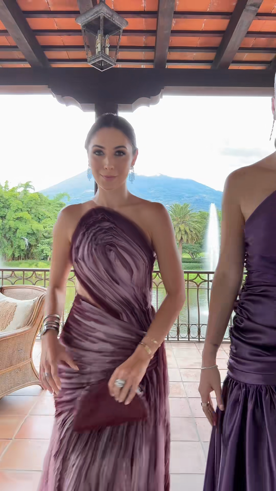 One - Shoulder Ruched Evening Gown