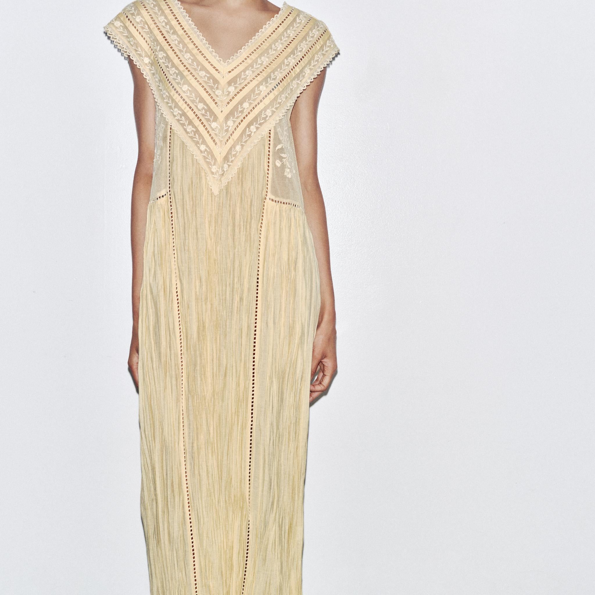 Ivory Embroidered Maxi Dress