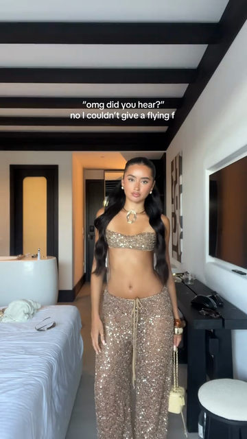 Gold Sequin Two  Piece Set