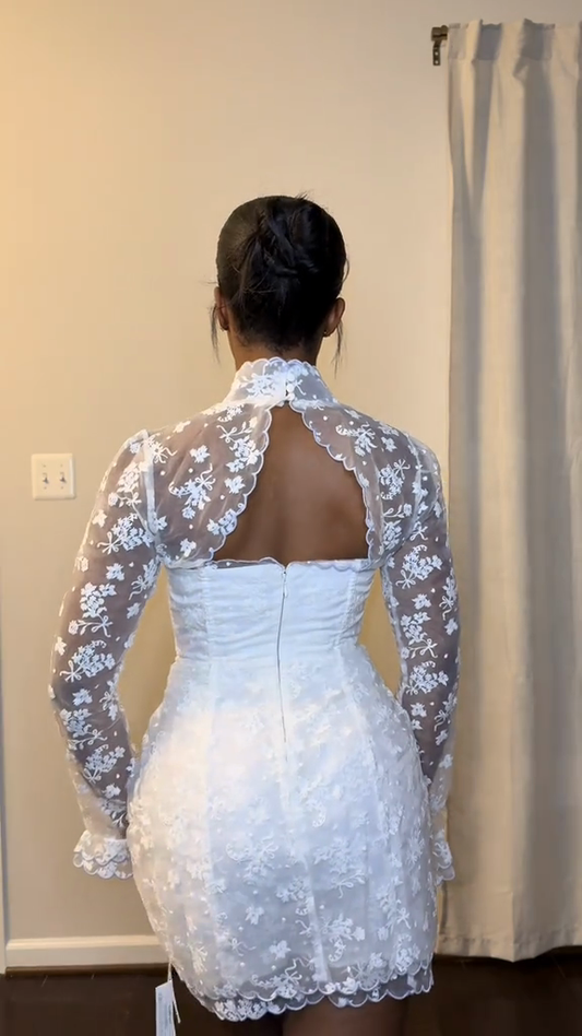 Charming Lace Cutout Dress