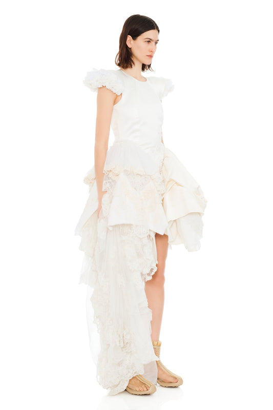 AVA BONED CORSET UPCYCLE WEDDING DRESS GOWN