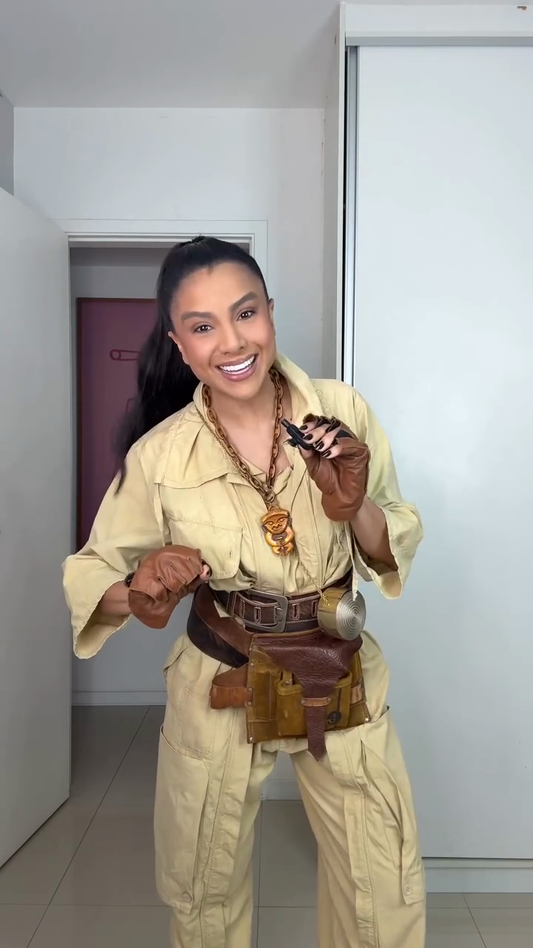 Beige Utility Jumpsuit