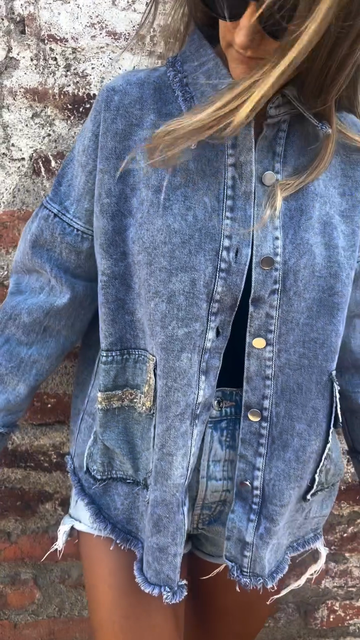 Distressed Denim Jacket