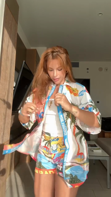 Tropical - Print Shirt and Shorts Set