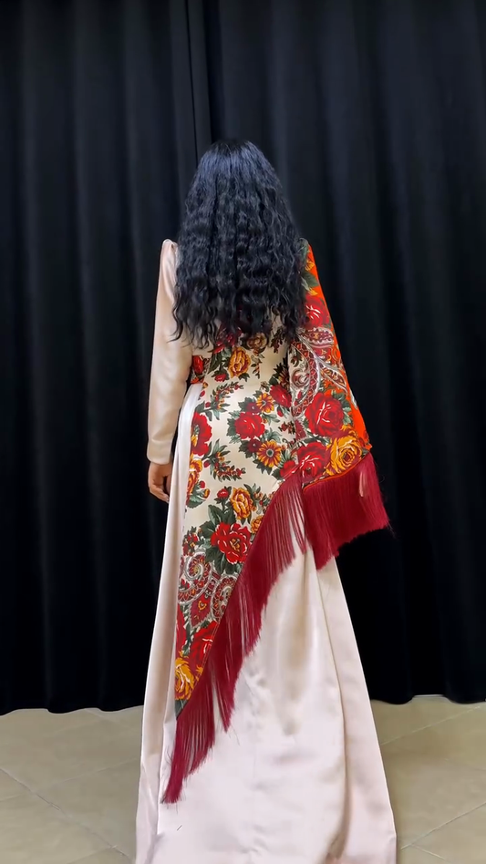 Floral - Embroidered Asymmetric Dress