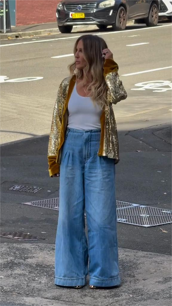 Gold Sequin Embellished Cardigan