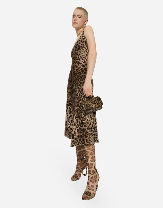 Leopard Print Midi Dress