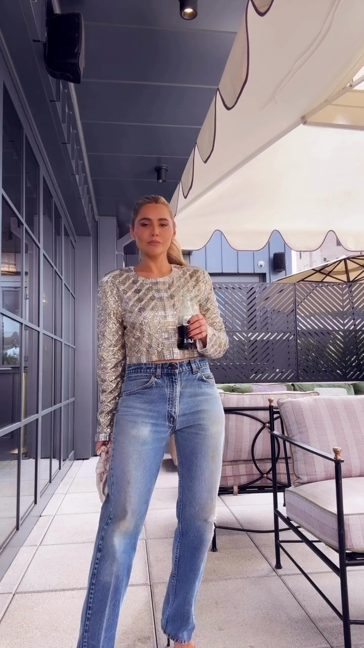 sequined cropped jacket