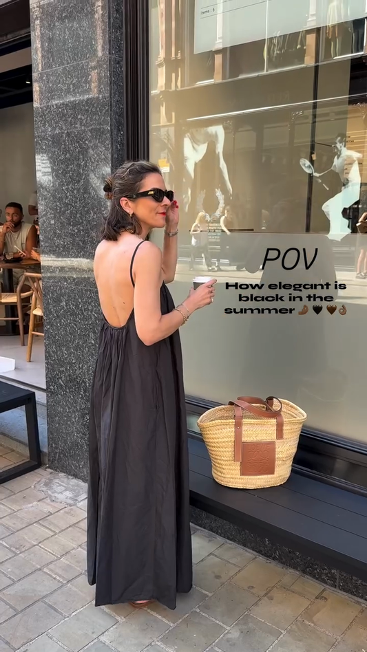 Black Spaghetti Strap Maxi Dress