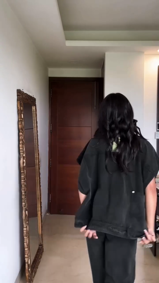 All - Black Relaxed Fit Co - ord Set