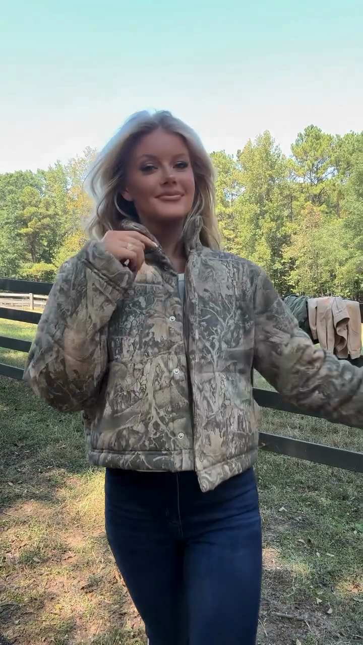 camouflage print down jacket