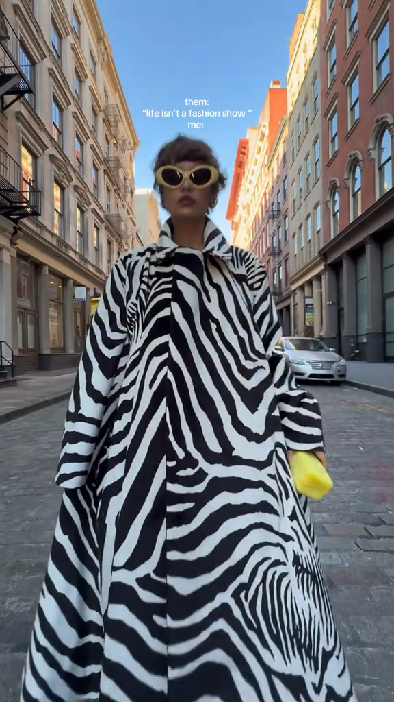 Zebra Print Maxi Coat