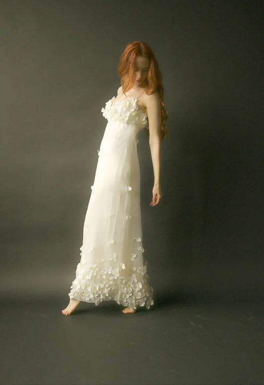 Organza 3D Floral Applique Dress