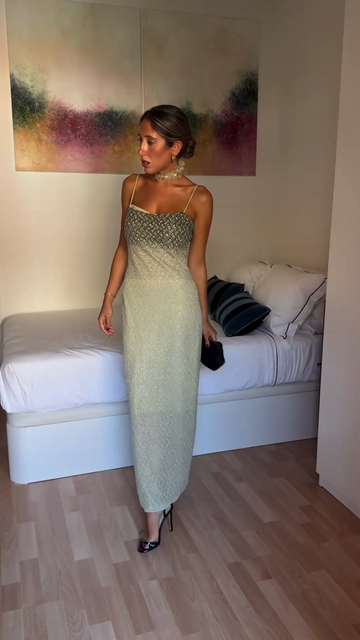 Gradient Textured Knit Maxi Dress