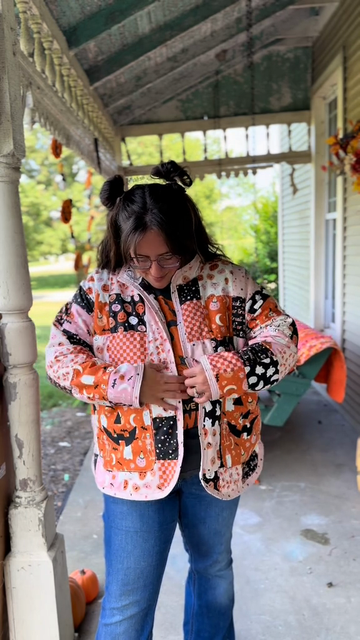 Halloween - Themed Patchwork Jacket