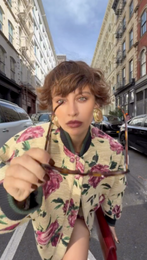 Floral Bomber Jacket and Shorts Ensemble