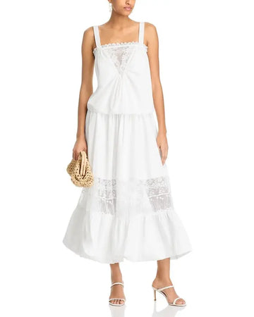 White Lace - Trimmed Two - Piece Set