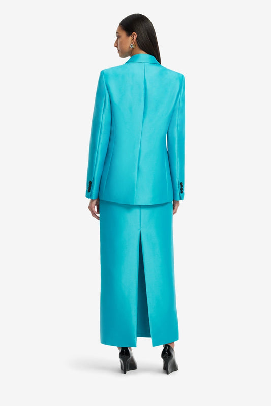 Turquoise two-piece suit