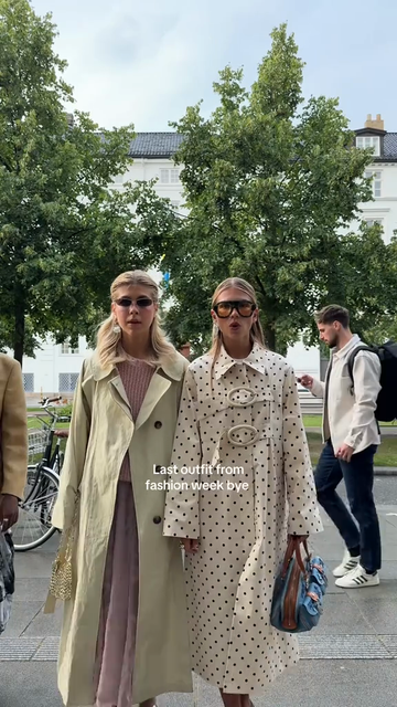 Polka - Dot Patterned Trench Coat