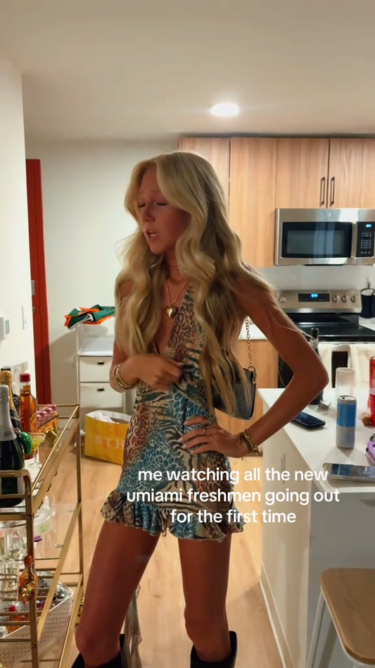 Animal - Print Halter Dress