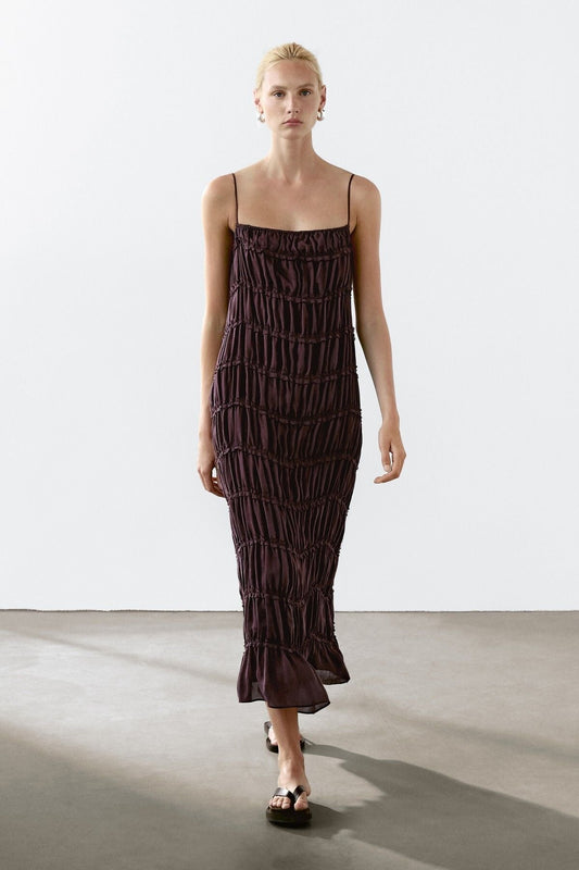 Plum Purple Tiered Ruffle Maxi Dress