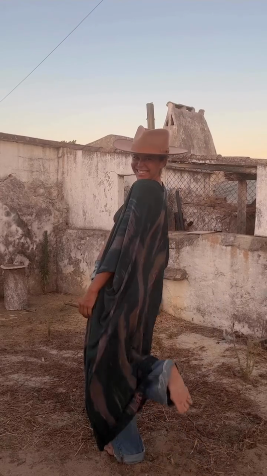 Tie dye style kaftan