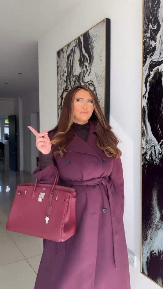 Burgundy Trench Coat