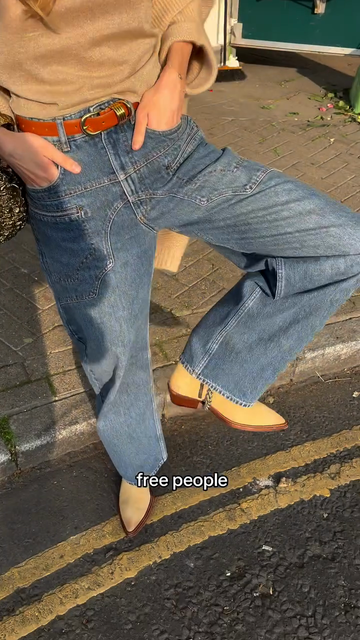 High - Waisted Wide - Leg Jeans